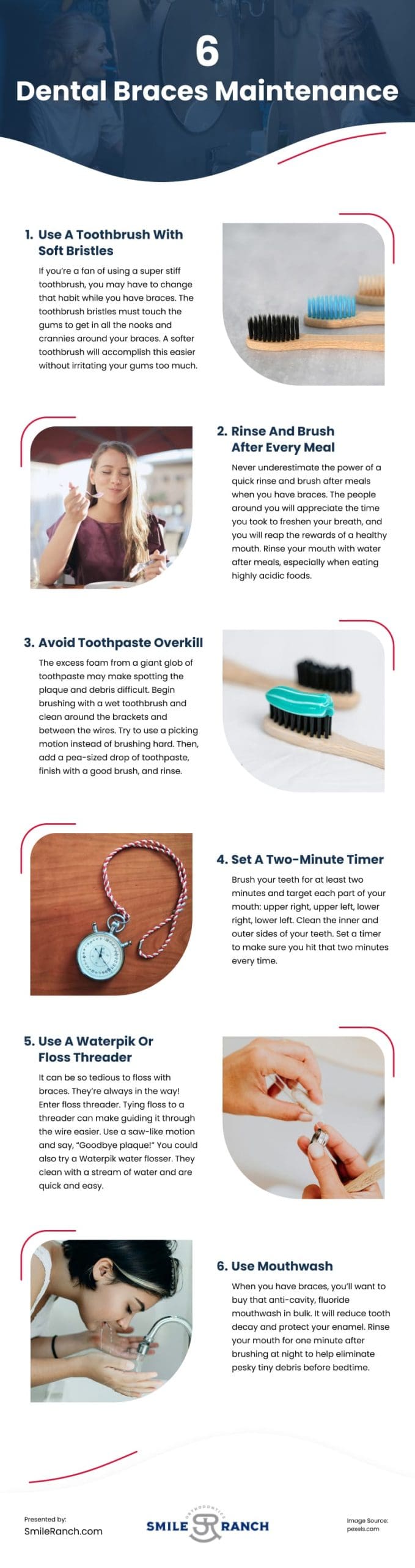 6 Dental Braces Maintenance Infographic